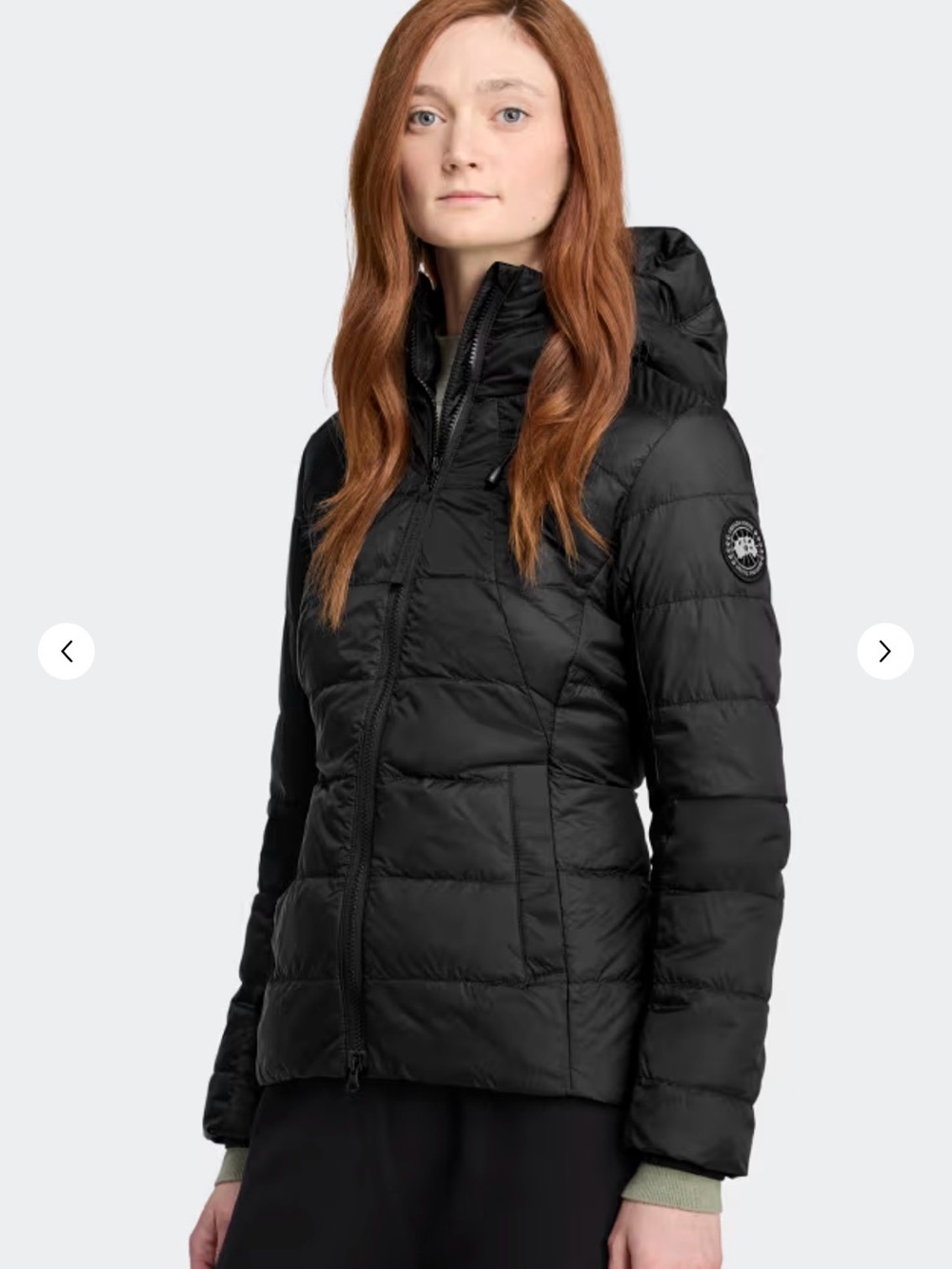 Canada Goose Black Label Women’s Abbott Hoodie Packable Down Coat Small
